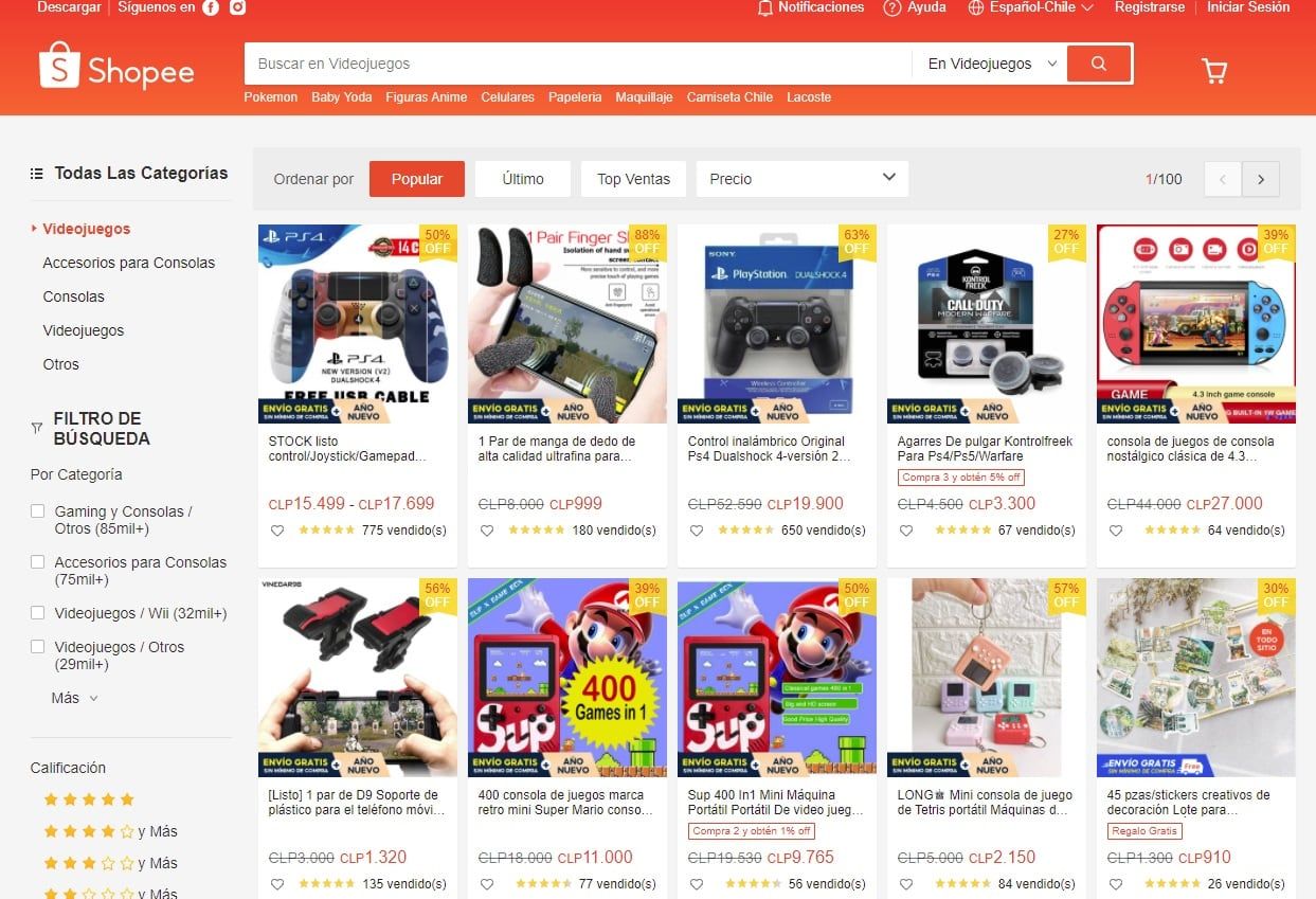 Shopee ya funciona en países como Chile, Brasil, México y Colombia (Web)