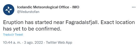 Volcán en erupción