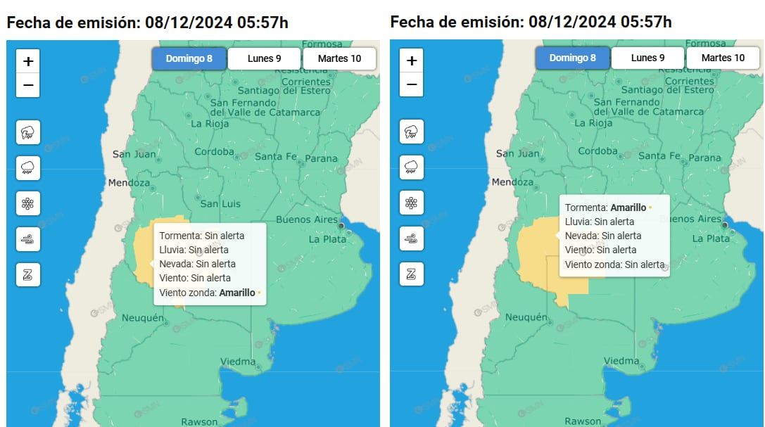 Alerta del SMN