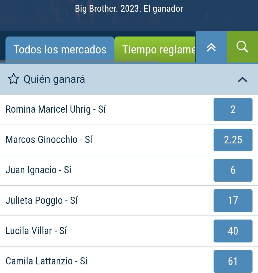 Las apuestas en 1xBet