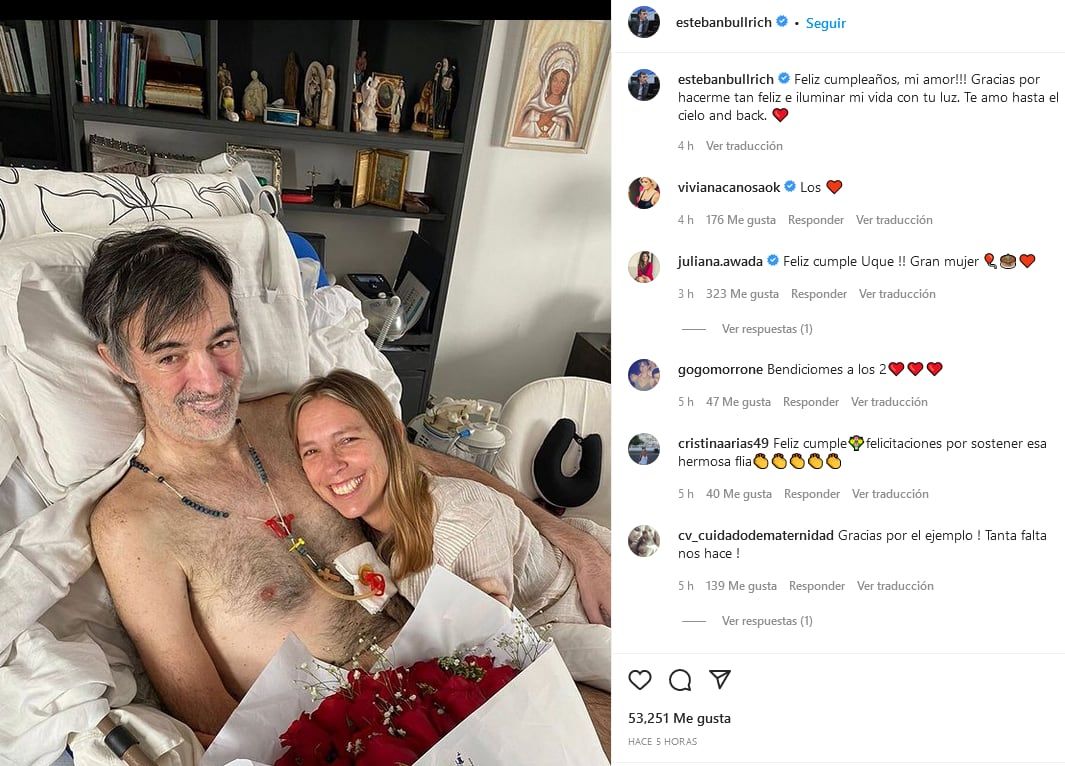 Esteban Bullrich le dedicó conmovedoras palabras a su esposa por su cumpleaños.