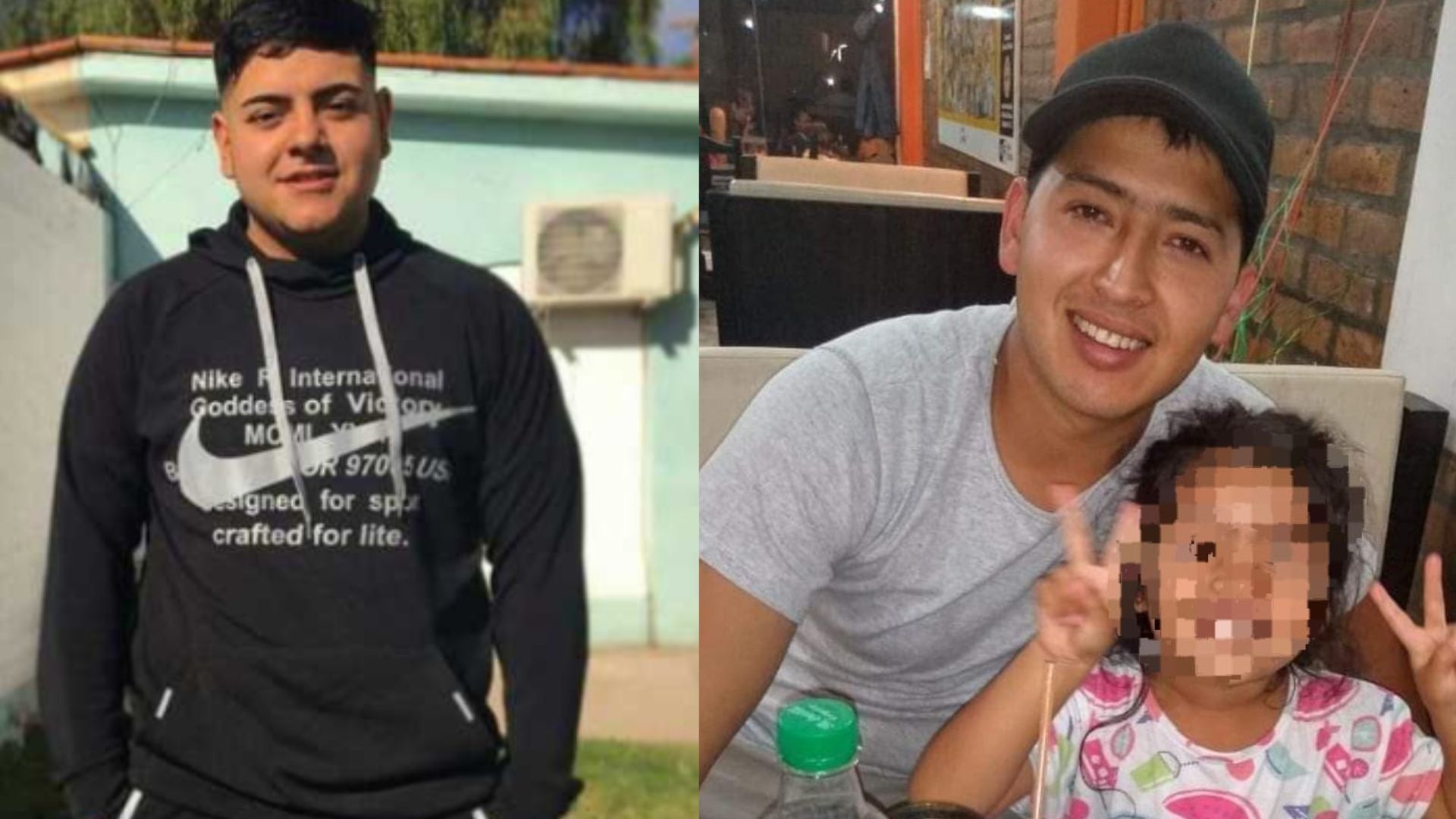 Santiago Velázquez y Leonardo Alarcón, agentes fallecidos en el accidente vial.