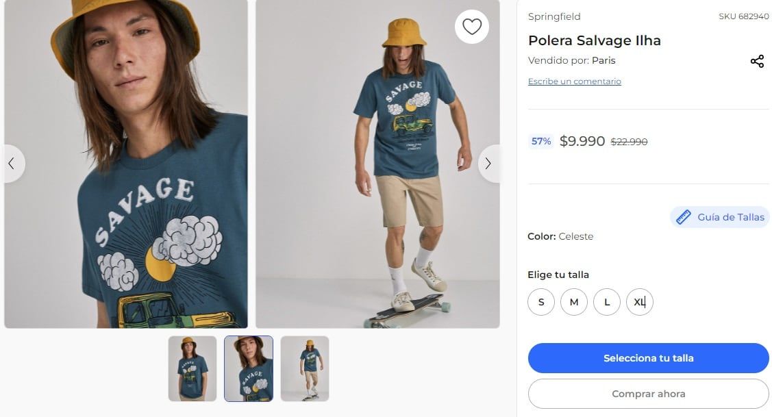 Remera hombre (París)