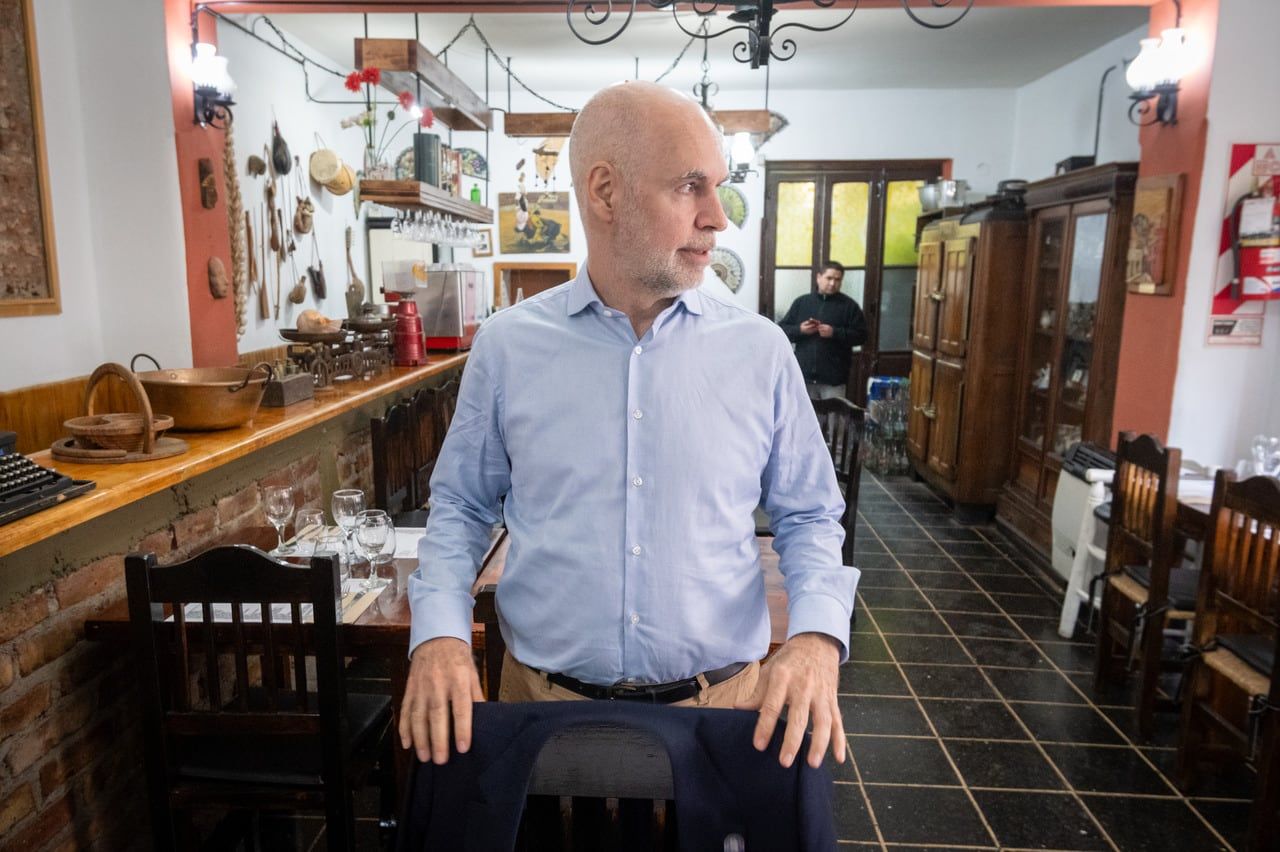 El precandidato a presidente, Horacio Rodríguez Larreta, presentó en Mendoza su plan de 8 propuestas para los jubilados si llega a ganar las elecciones presidenciales.  Foto: Ignacio Blanco / Los Andes