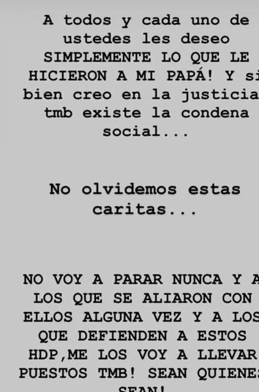 Posteo de Dalma Maradona