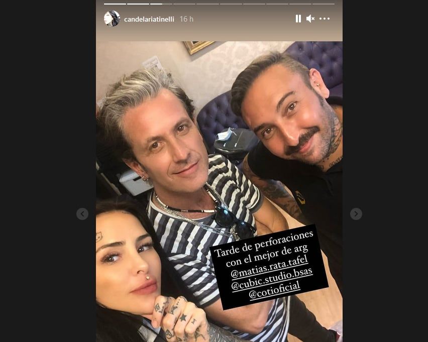 Cande Tinelli y su nueva perforación