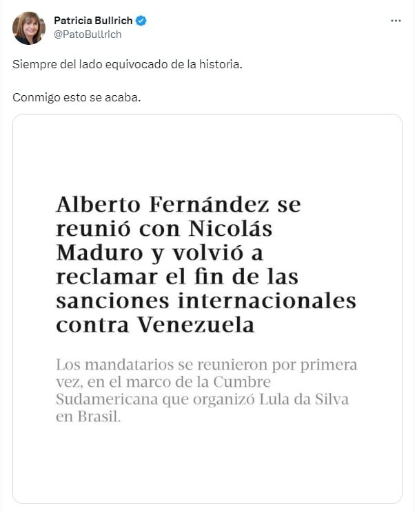La reacción de la oposición a la foto de Fernández con Maduro - Twitter
