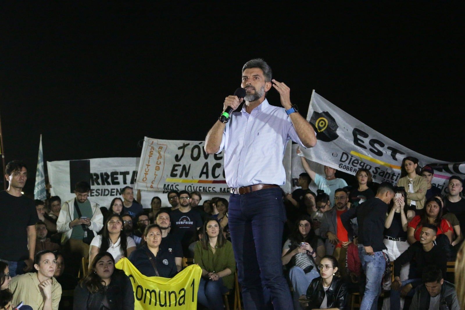 Ulpiano Suárez, durante un acto en la Ciudad de Buenos Aires. Foto: Gentileza