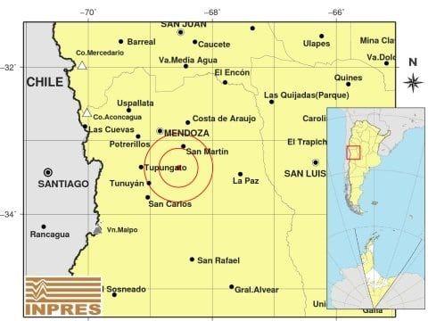 Sismo de magnitud 4.5 en Mendoza (21.33)