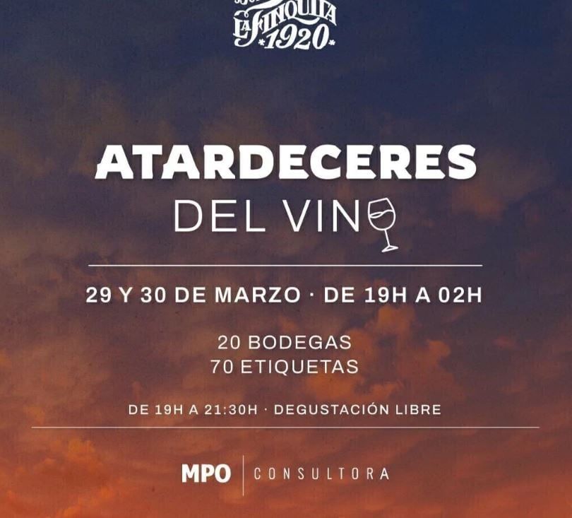 En La Finquita 1920 se está llevando a cabo la edición Atardeceres del Vino, que combina el hermoso paisaje mendocino con las mejores etiquetas, música y gastronomía.