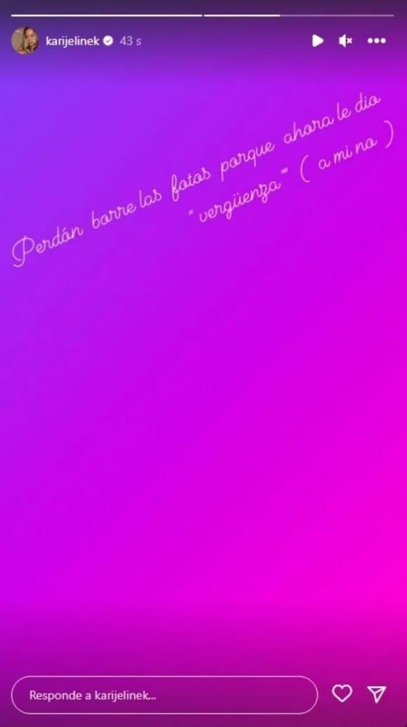 La explicación de Jelinek a por qué borró la foto