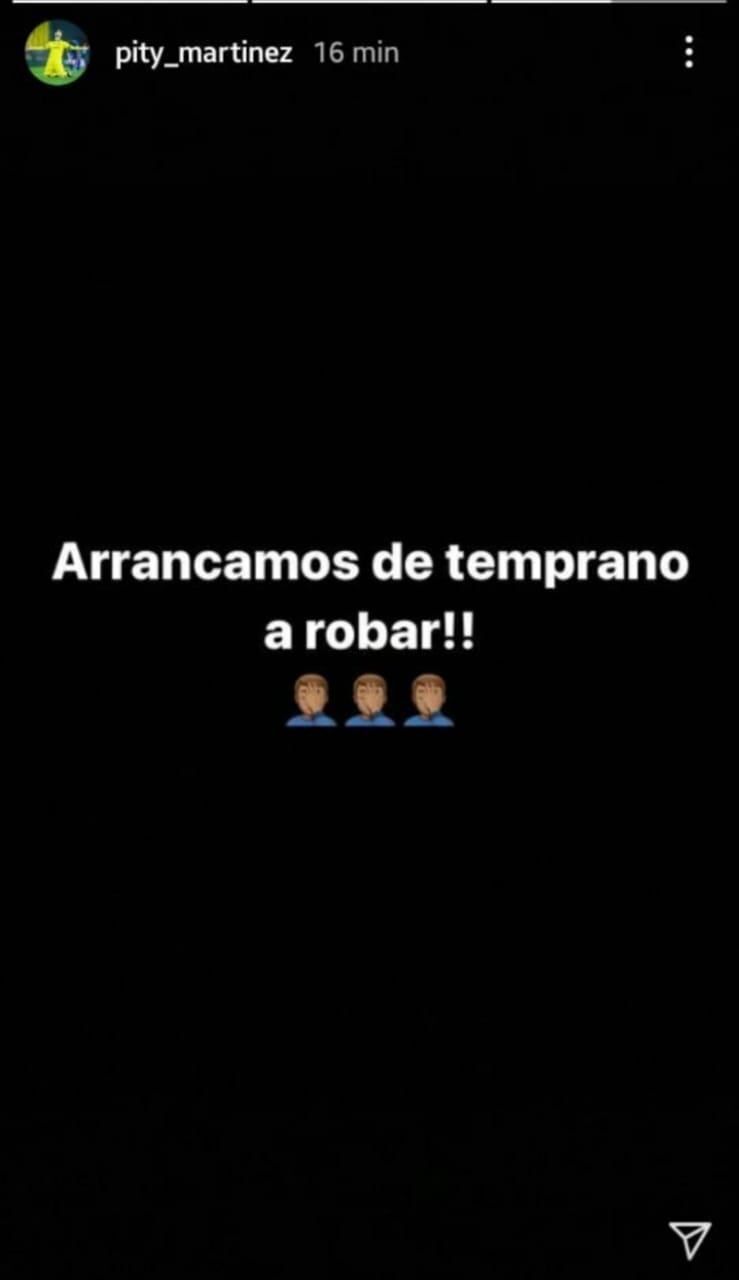 El Pity le apuntó al árbitro del partido.