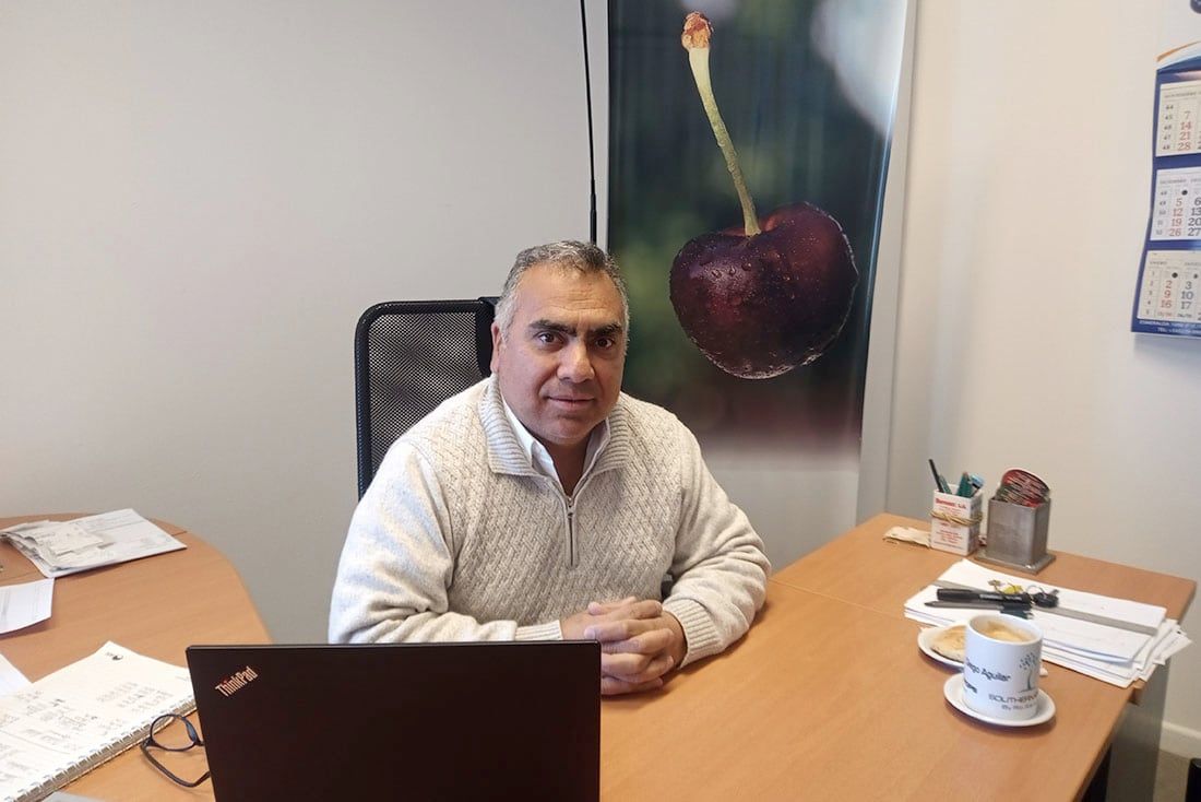Diego Aguilar presidente de la Cámara de Cerezas de Mendoza