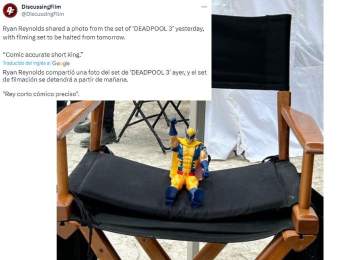 Varios rodajes fueron interrumpidos por la huelga. En la foto, el anuncio del actor Ryan Reynolds cuando fue afectado Deadpool 3.