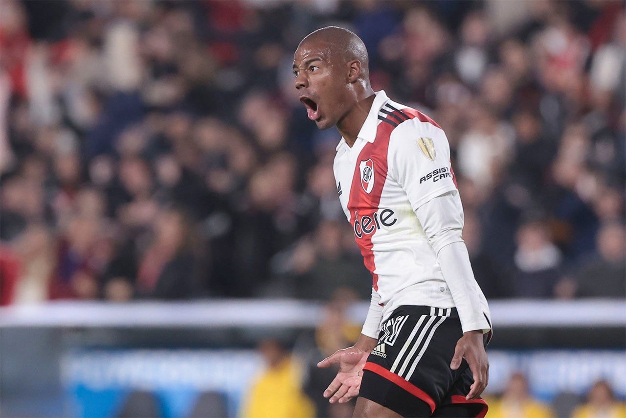 Nicolás de la Cruz, una de las figuras de River. EFE / Juan Ignacio Roncoroni
