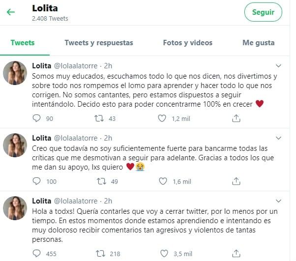 Es por los agravios que recibe en la red social