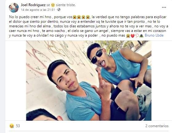 Posteos en memoria de Bruno Montigel y su padre Víctor -