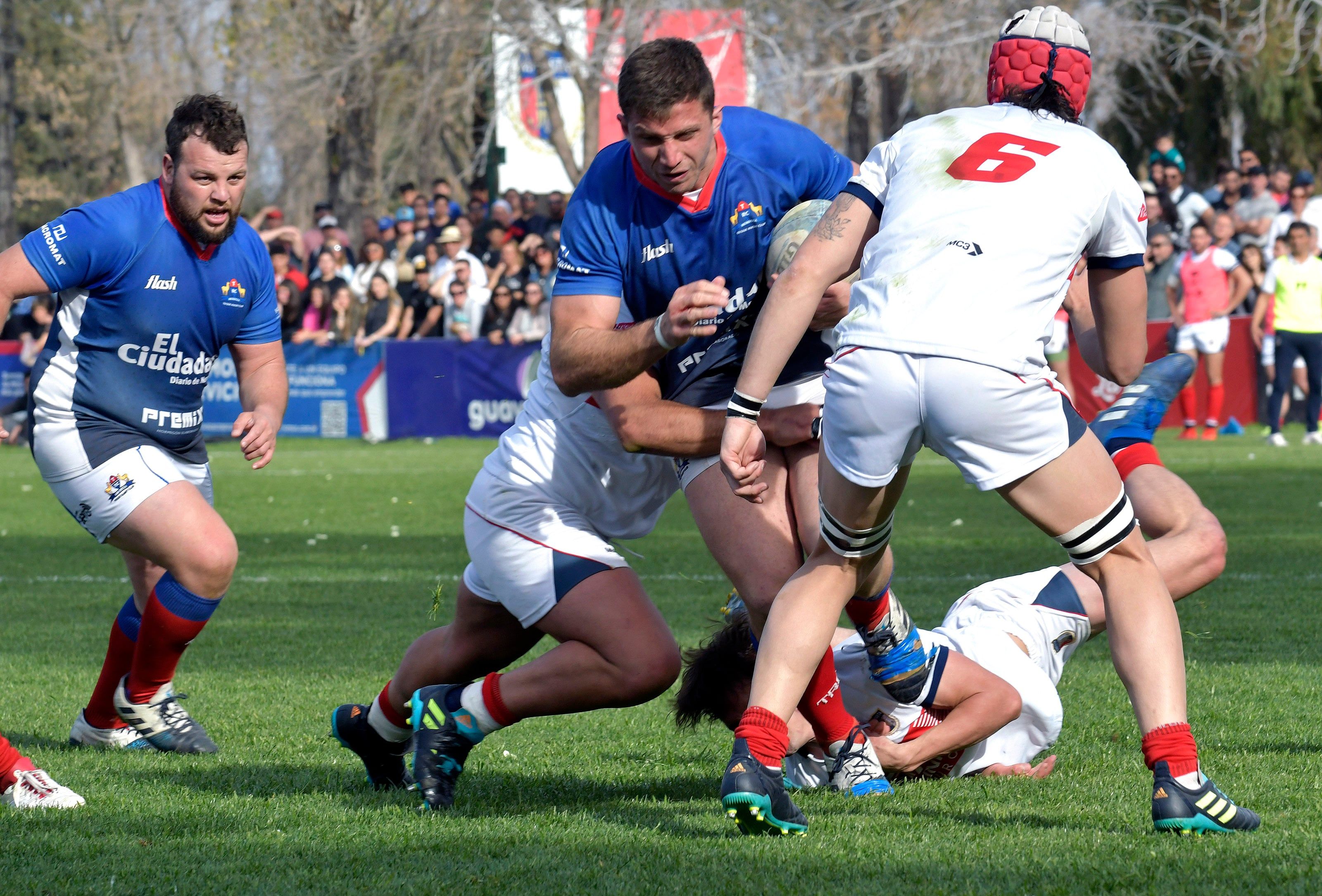 El Teqüe Rugby Club le ganó al Marista Rugby Club por 26-24 y se quedó con el título por primera vez en su historia.Los visitantes se quedaron con la final del Top 8 Cuyano por 26-24 ante los Curas y después de dos finales perdidas, tuvieron su revanchaFoto: Orlando Pelichotti