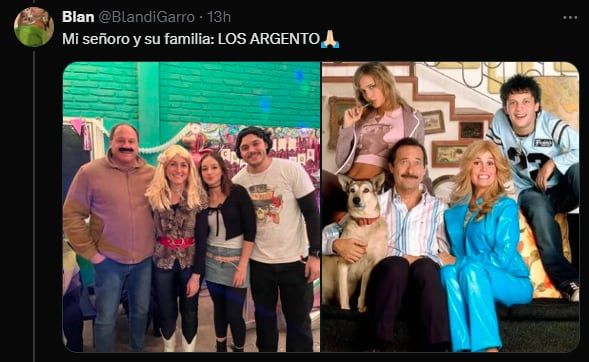 Las fotos de los disfraces que llevaron los invitados al cumpleaños. Foto: Captura.