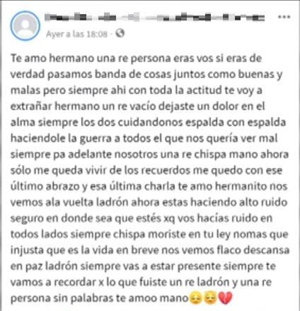 Despedida al motochorro de Moreno - Foto Facebook