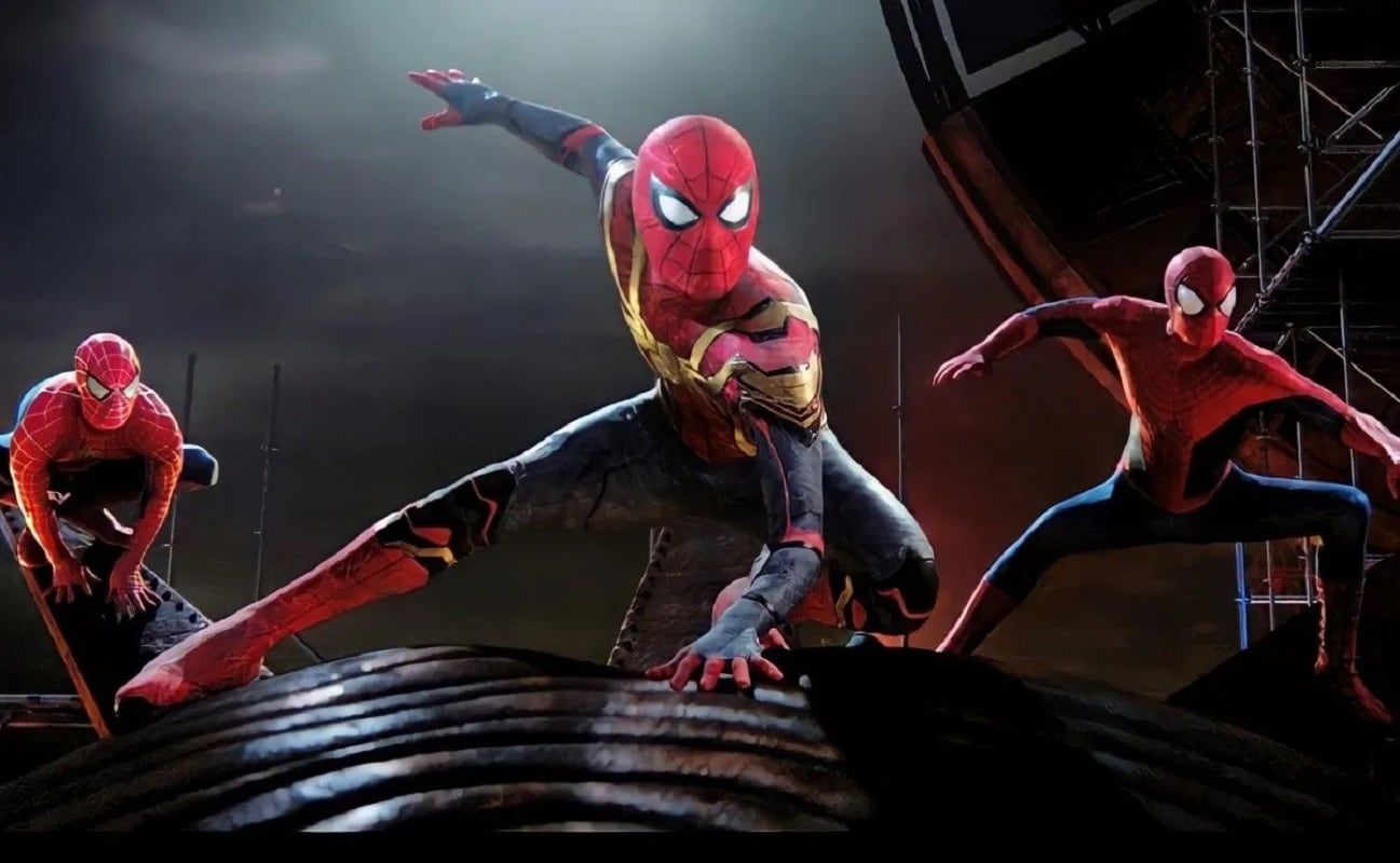 Los tres superhéroes en "Spider-Man: No Way Home" (Sony)