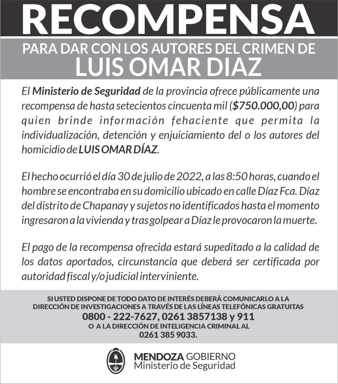 La notificación oficial.