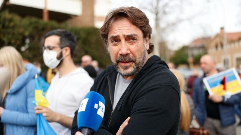 Javier Bardem dijo presente en las protestas en Madrid