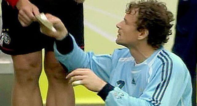 El "papel" que recibió Lehmann en el partido ante Argentina.