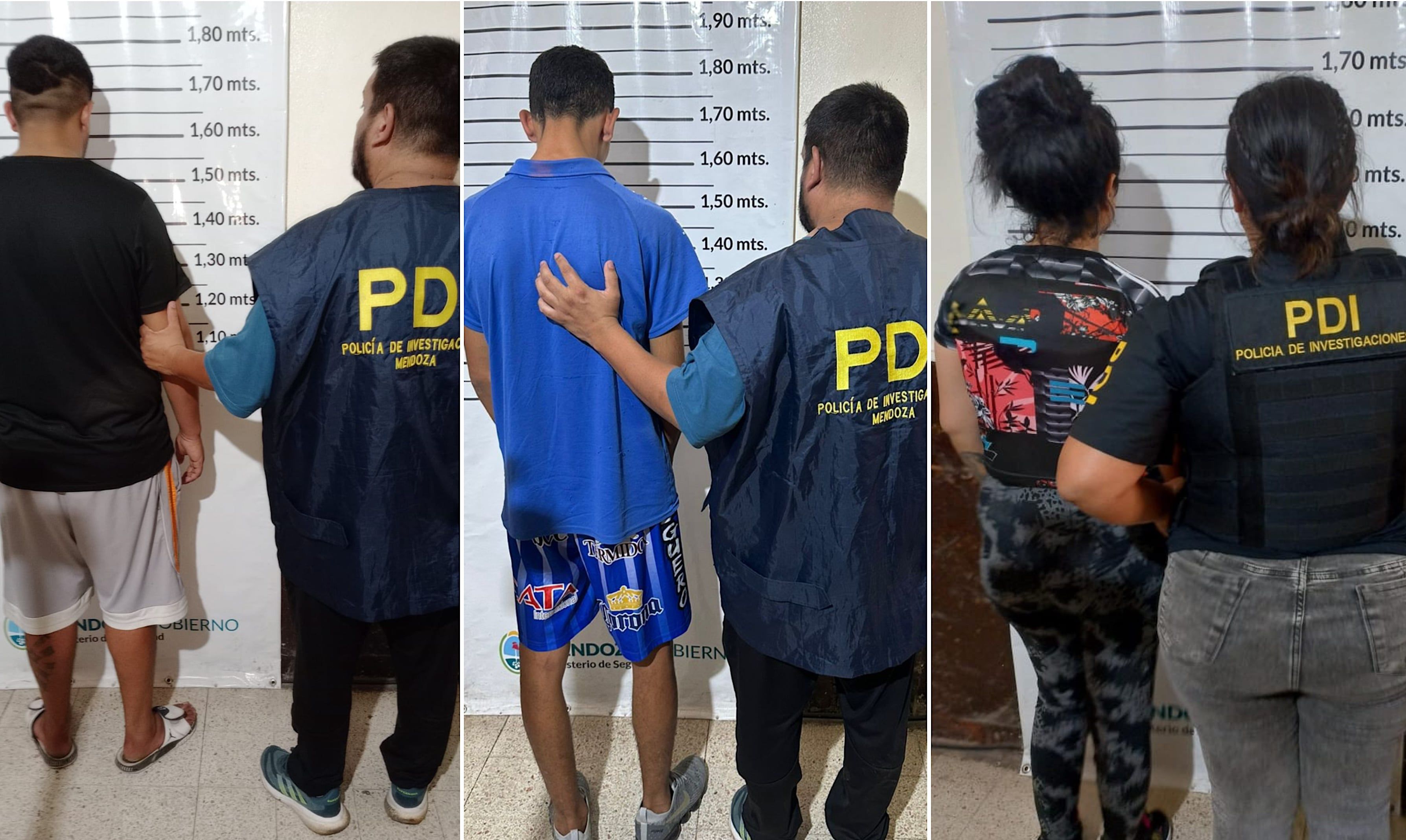Dos hombres y una mujer, los tres nuevos detenidos por el crimen de Isaías, el nene de 10 años baleado en Guaymallén. Foto: Ministerio de Seguridad