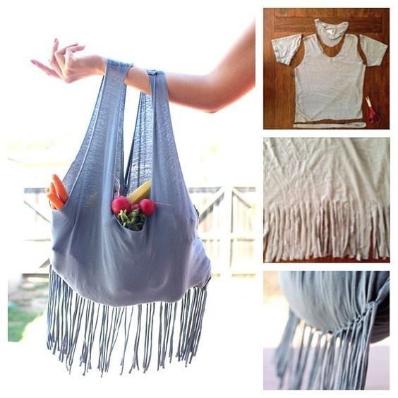 Paso a paso para hacer un bolso con ropa vieja