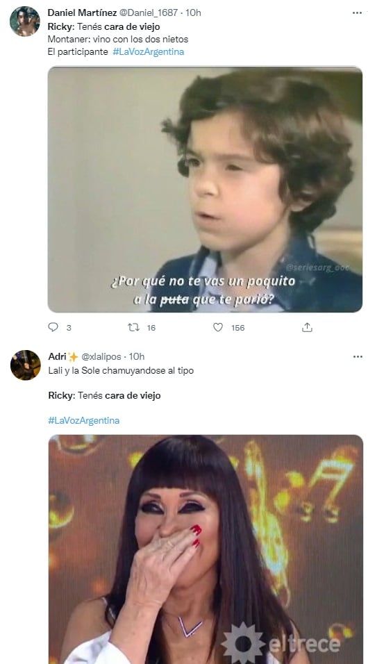 Críticas en redes al comentario desubicado de Ricky Montaner a un participante de La Voz Argentina (Twitter)