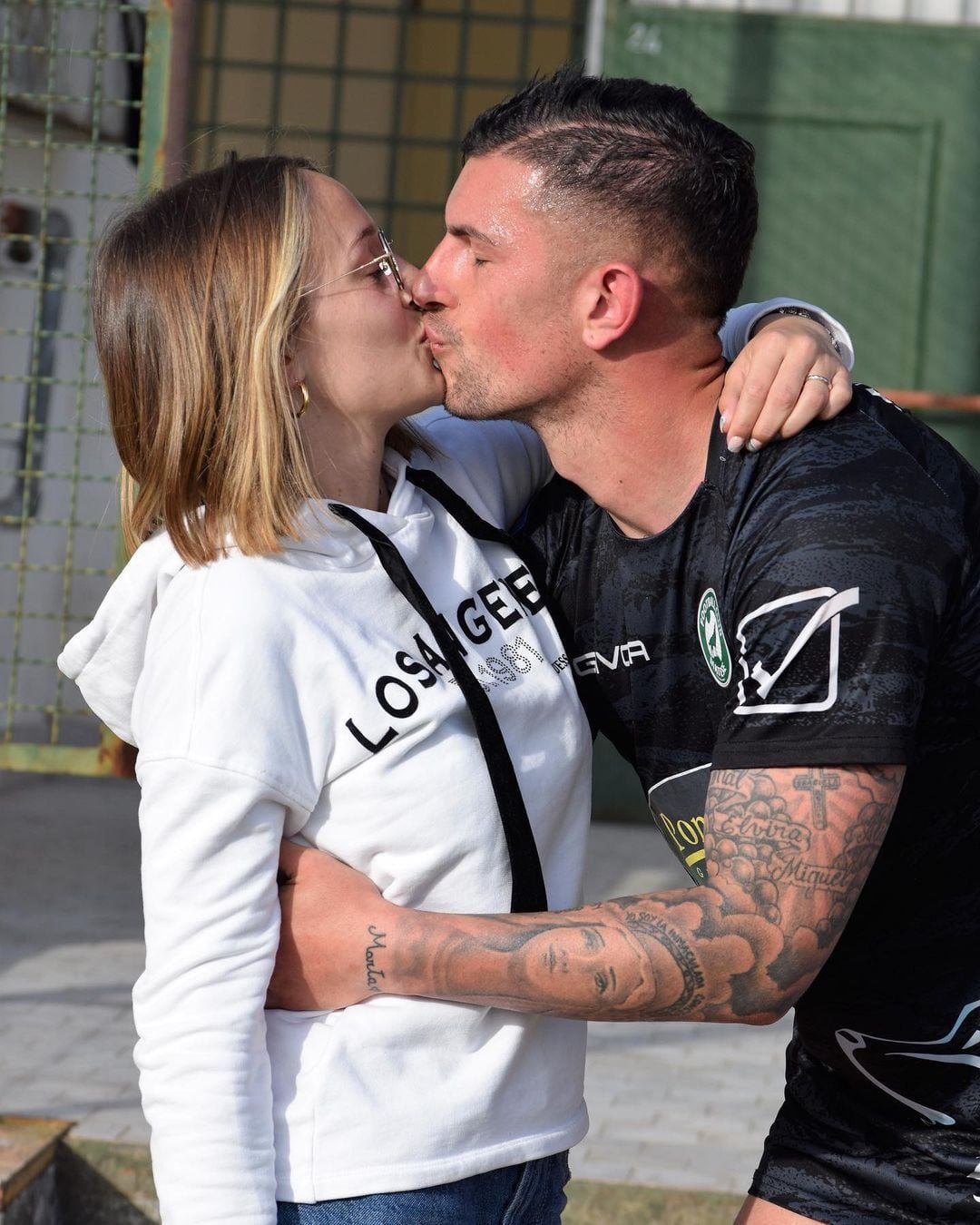 Luifa, con su novia Marta