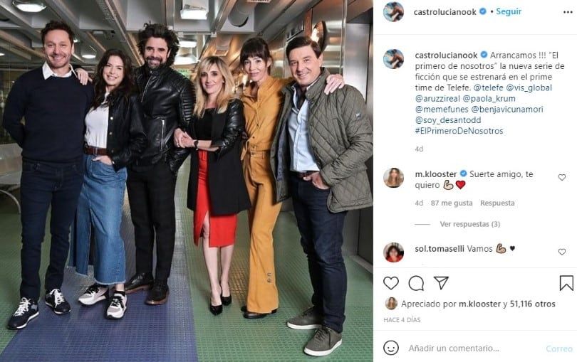 Luciano Castro anunció que comenzaron a filmar.