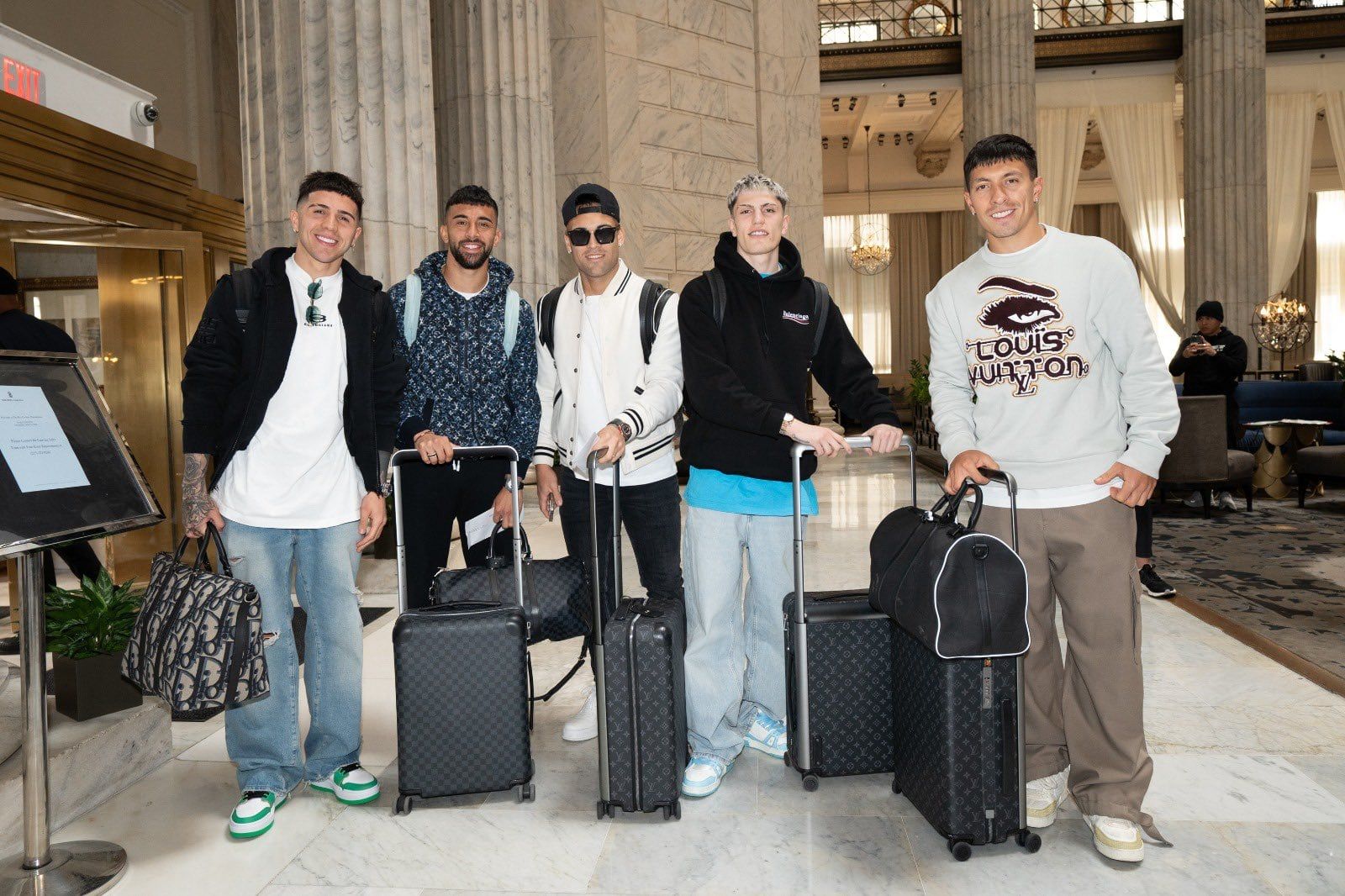 Parte de la delegación en Filadelfia antes de las fecha FIFA.