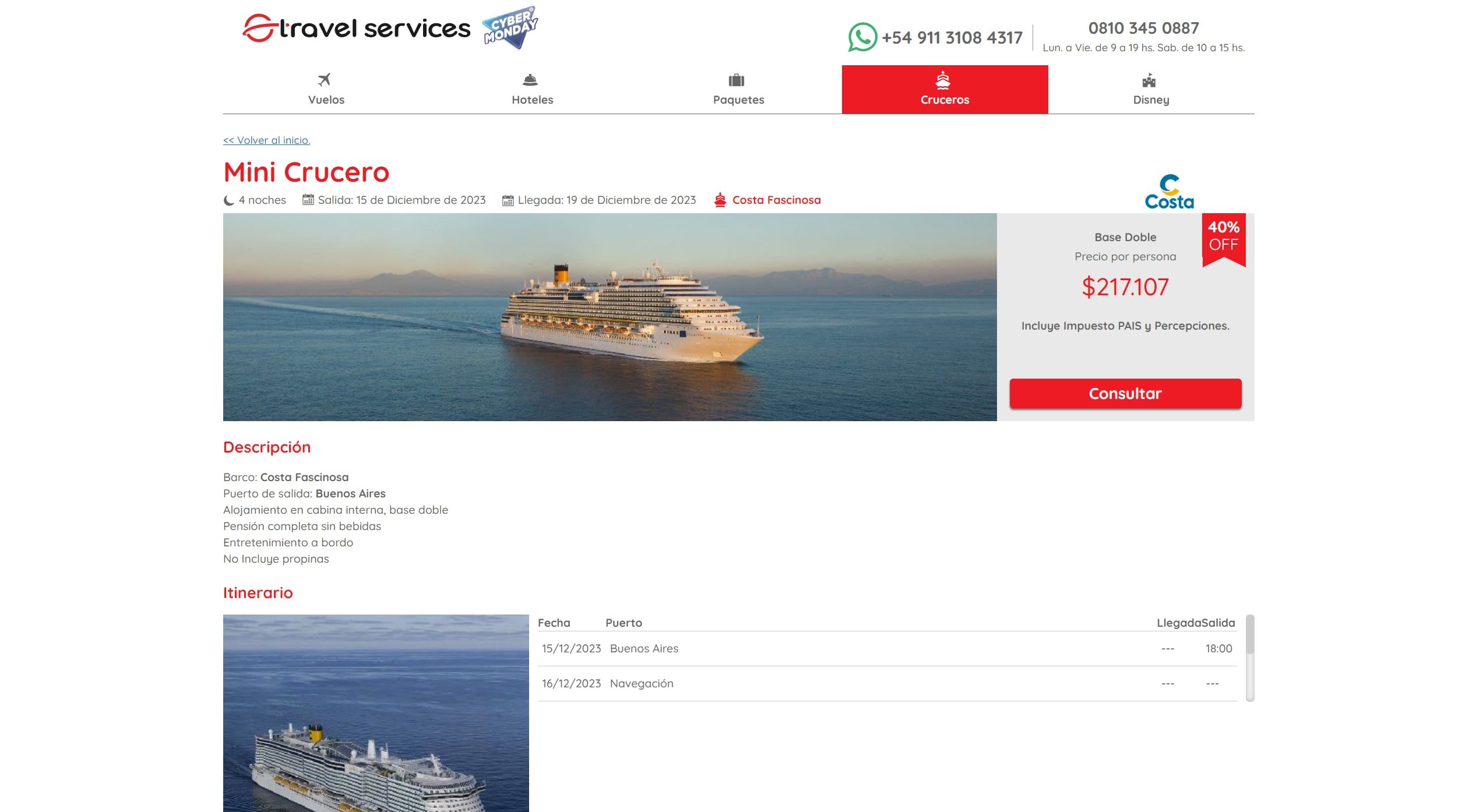 Mini Crucero a Uruguay.