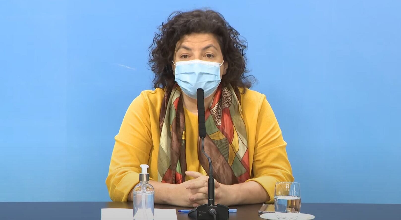 Carla Vizzotti en conferencia de prensa. Anunció el acuerdo vinculante por 20 millones de dosis de Pfizer. / 