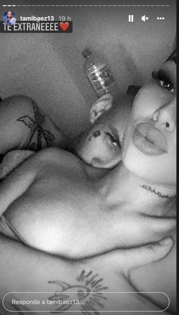 Tamara Báez subió a Instagram una foto íntima junto a L-Gante.