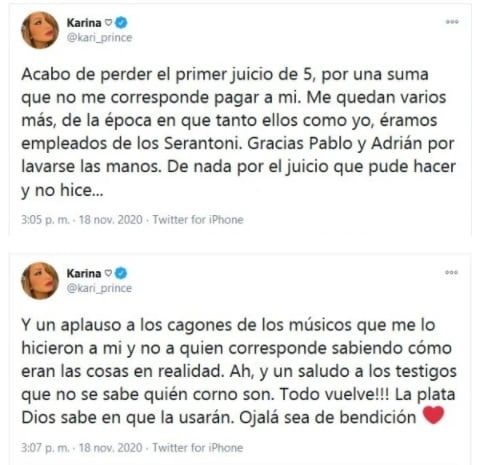 Karina La Princesita en Twitter
