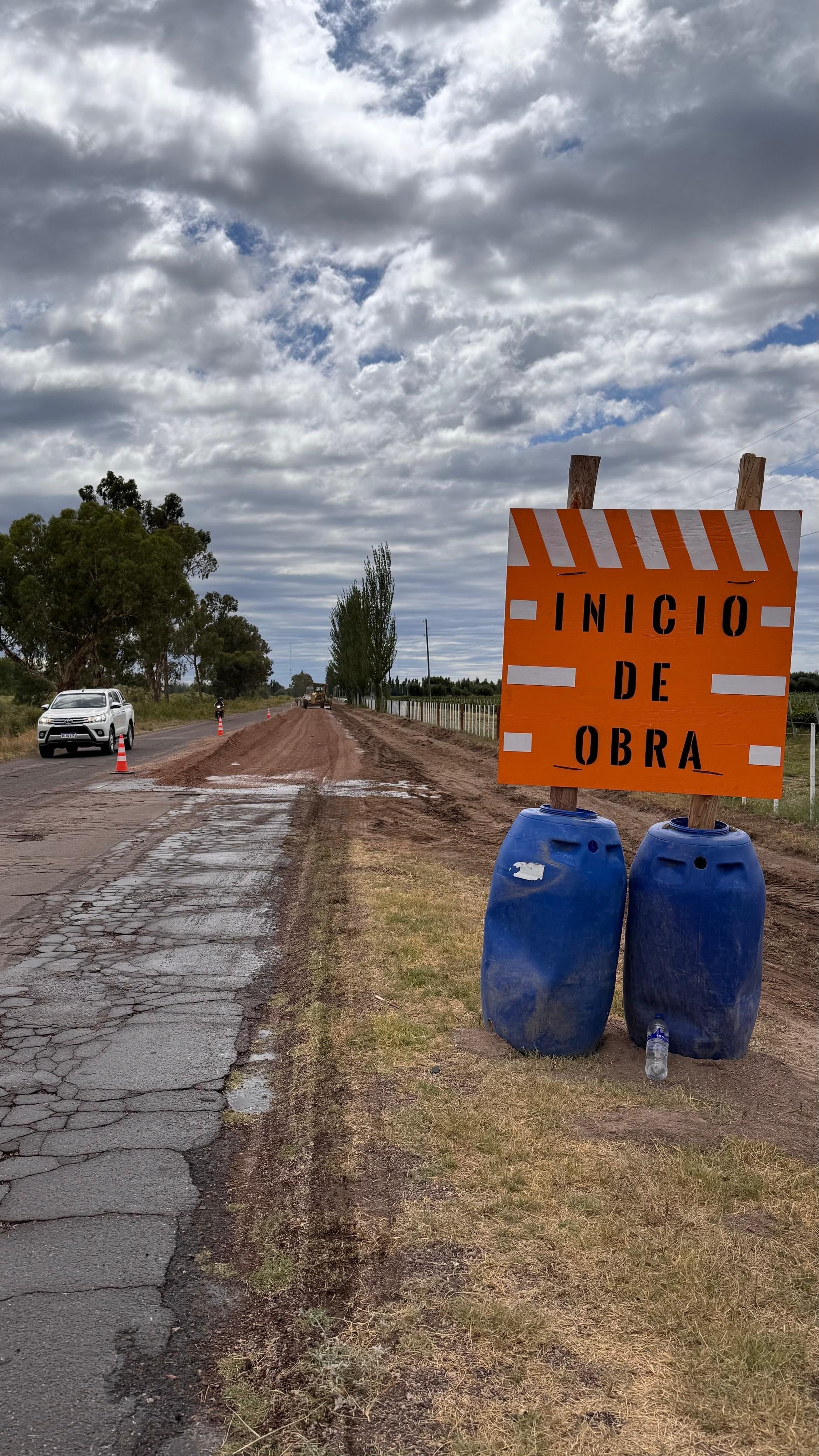 Obras en la ruta 160 de San Rafael. Prensa Gobierno