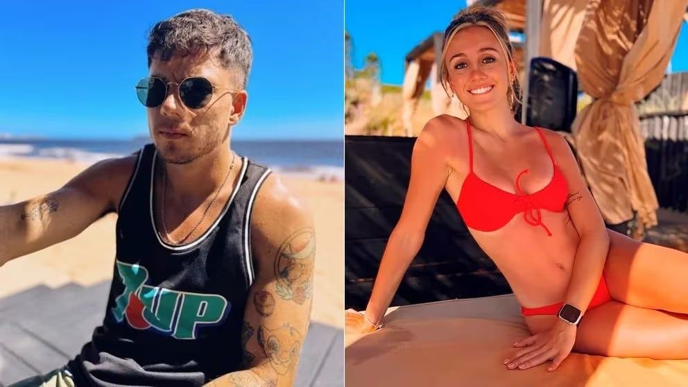 Las fotos de Morena y Blondel con fondos similares