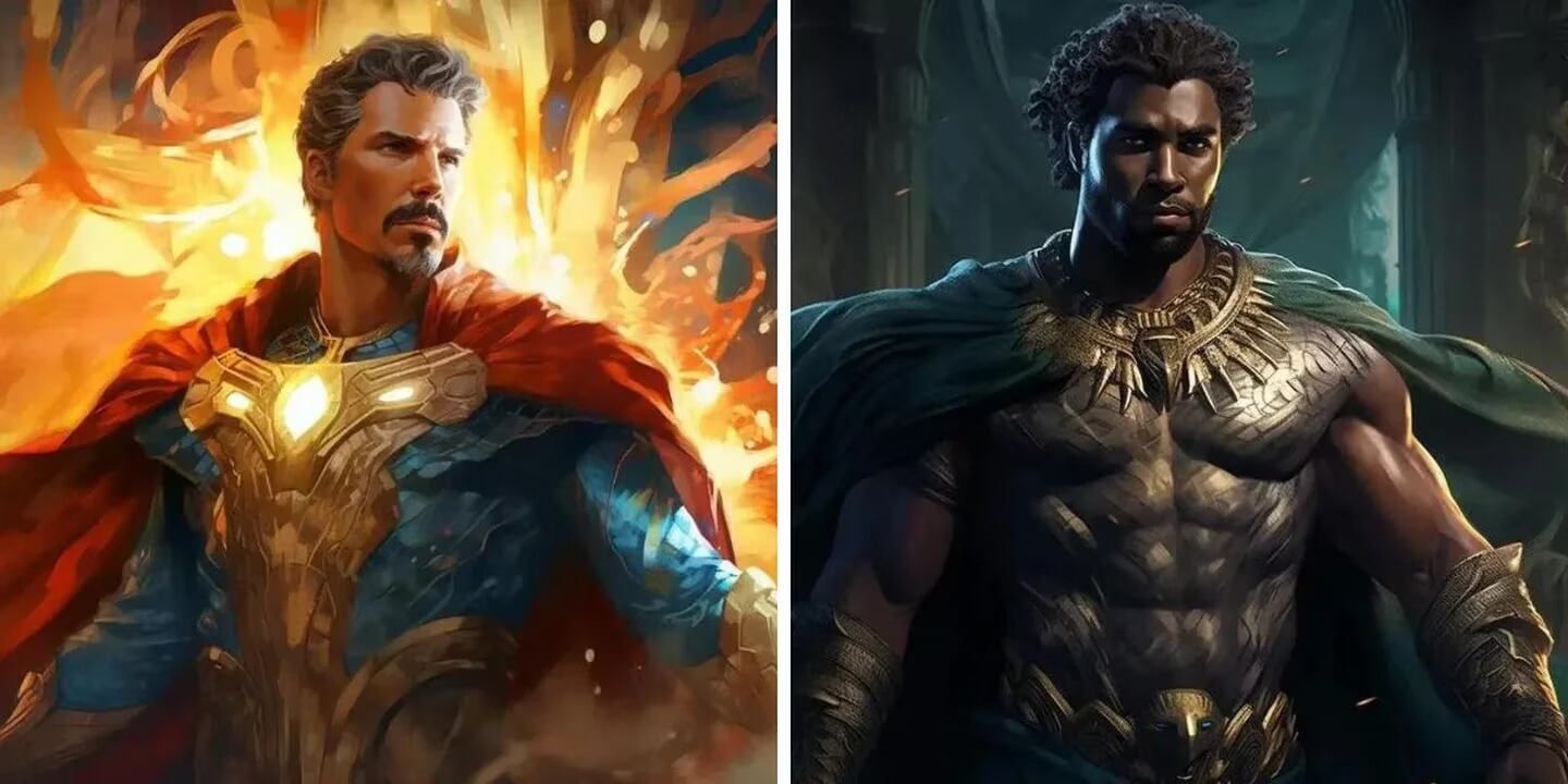 Los Vengadores como dioses griegos.