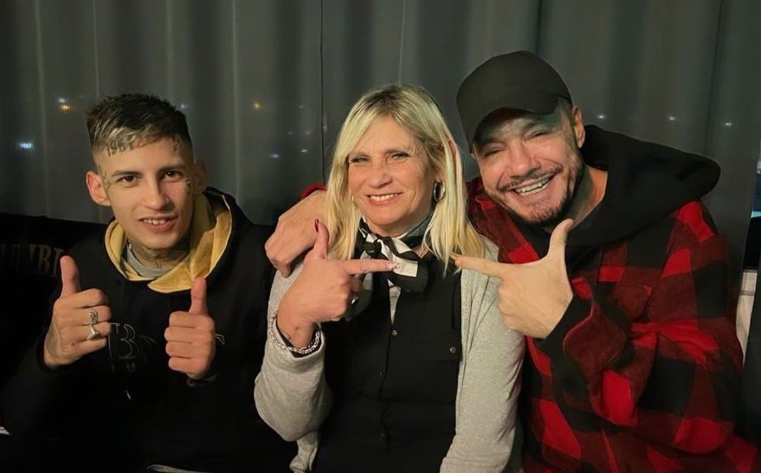 L-Gante, su mamá y Marcelo Tinelli