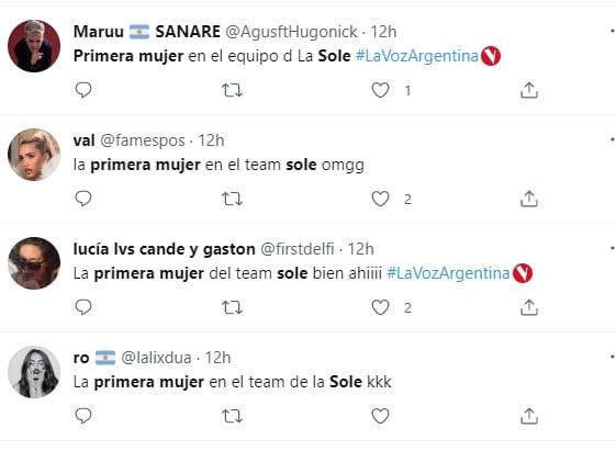 Acusaron de "machista" a Soledad Pastorutti por su equipo en La Voz Argentina -