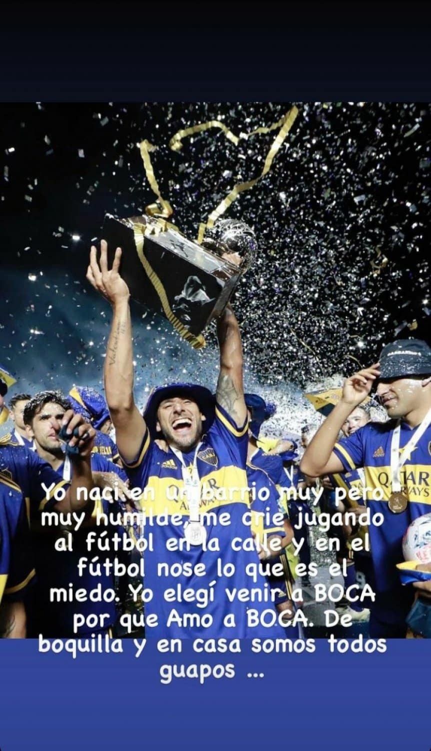 El posteo de Salvio en su cuenta personal de Istagram. / Gentileza.