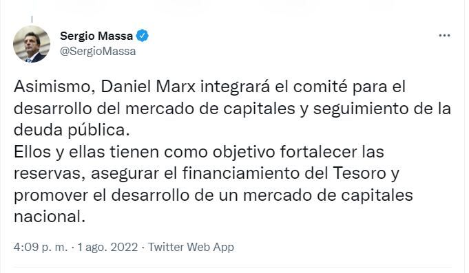 Twitter Sergio Massa