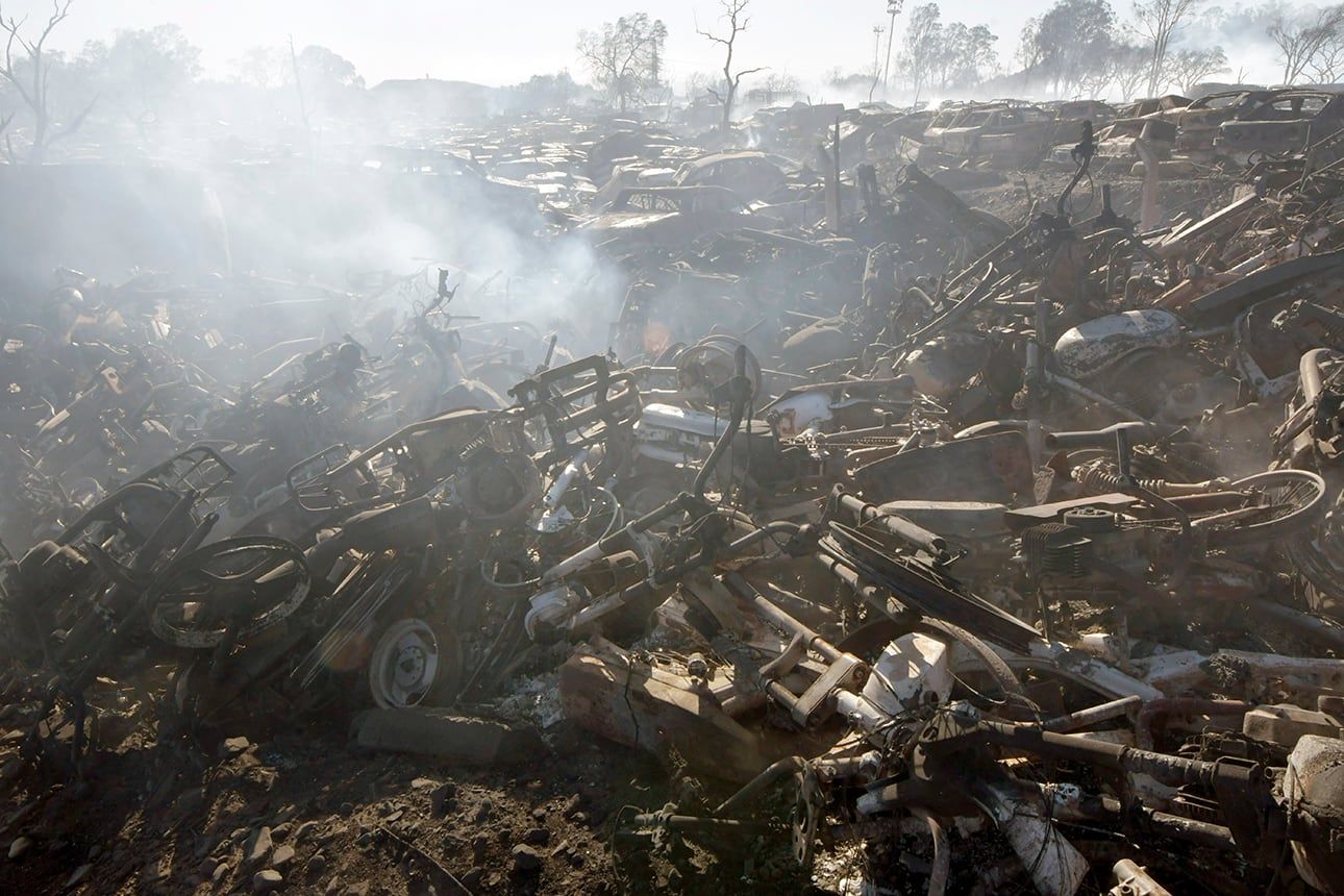 Incendio en San Agustín: si se confirma que fue intencional, los autores podrían recibir hasta 15 años de prisión. Foto: Orlando Pelichotti / Los Andes.