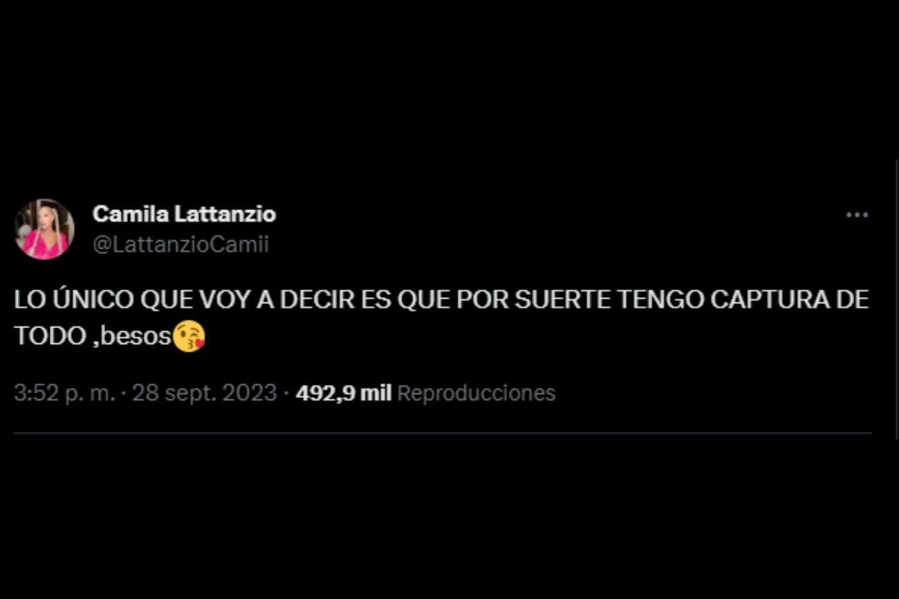 Los tweets de Camila Lattanzio contra Juliana