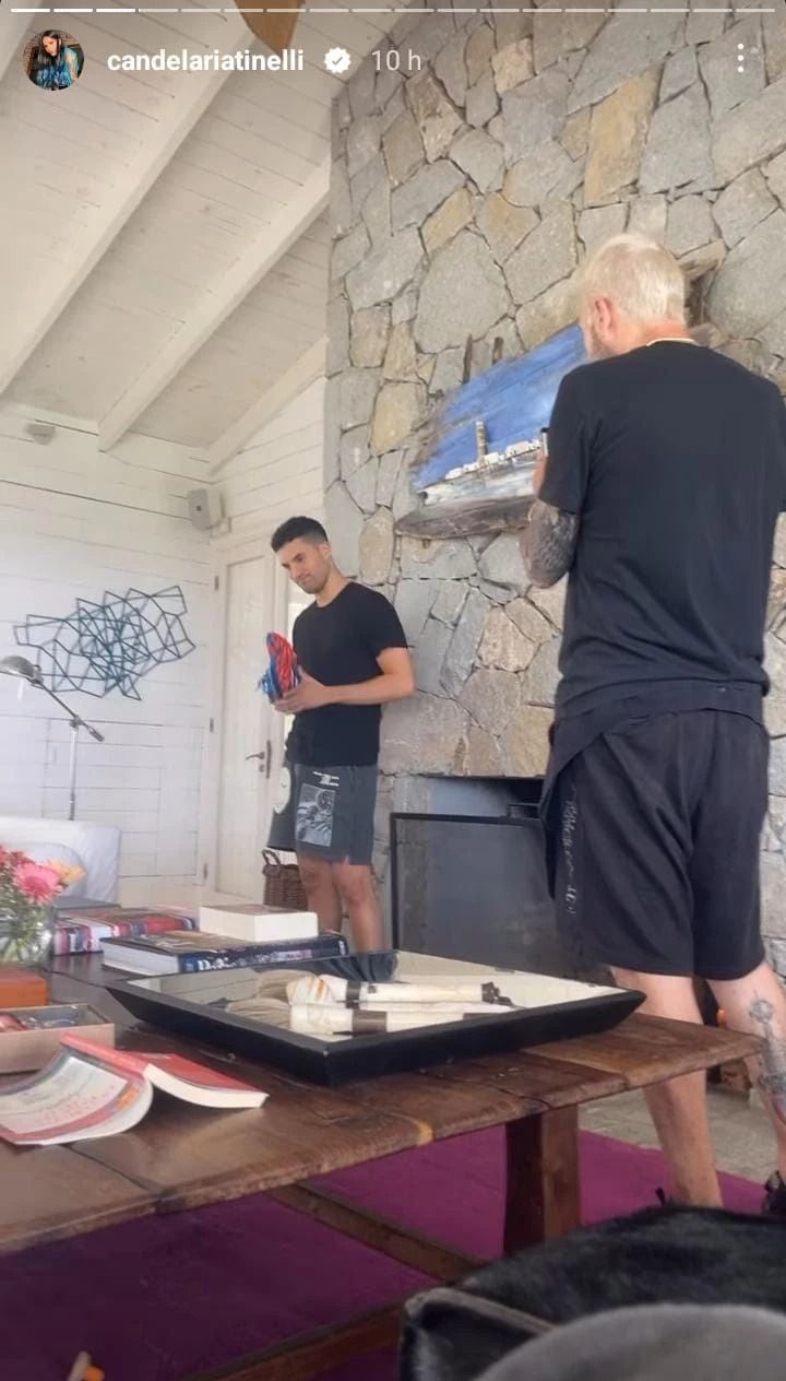 El living de la casa de Tinelli