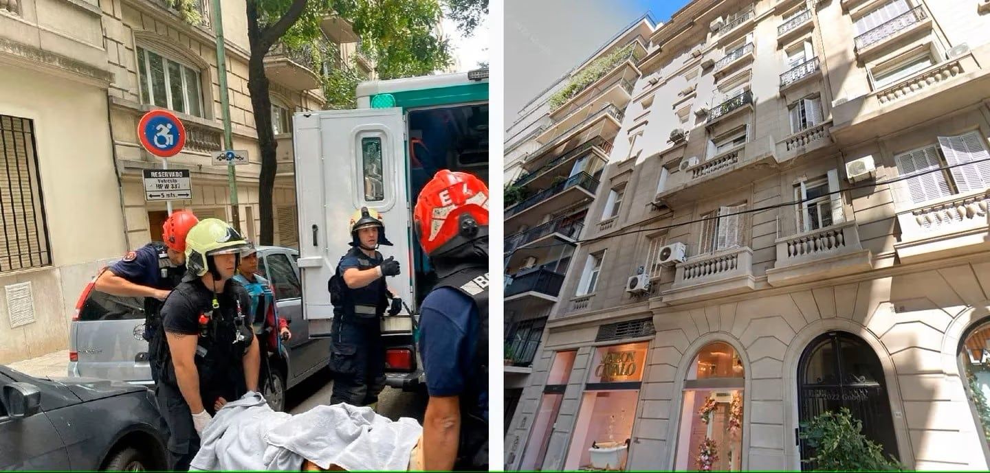 El departamento de Recoleta donde cayó Emmily Rodrigues. Foto: TN.