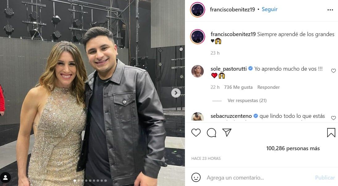 Francisco Benítez y un mensaje para La Sole Pastorutti